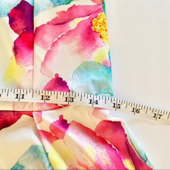 Watercolor Floral Halter Neck Skater Dress Size M - Picture 6 of 8